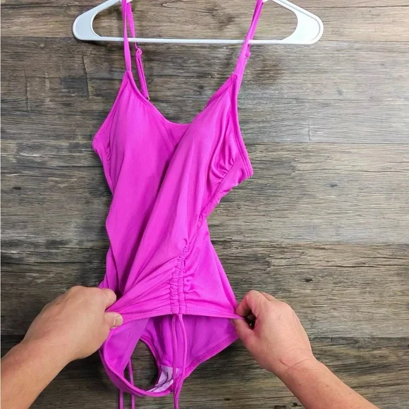 Shade & Shore Bright Pink Women's One Piece Swimsuit - Picture 7 of 10